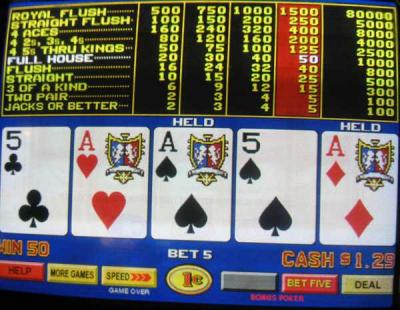 Video poker online